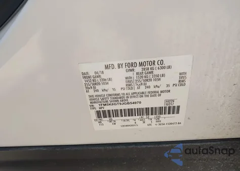 2018 Ford Explorer Sport from USA, damaged, VIN 1FM5K8GT9JGB54970